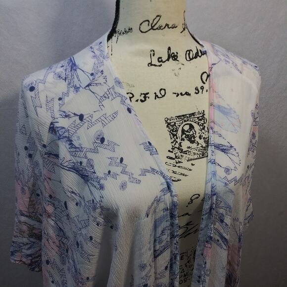 Aeropostale Light weight Floral Burst Cover Up Cardigan Size OS - Picture 5 of 9